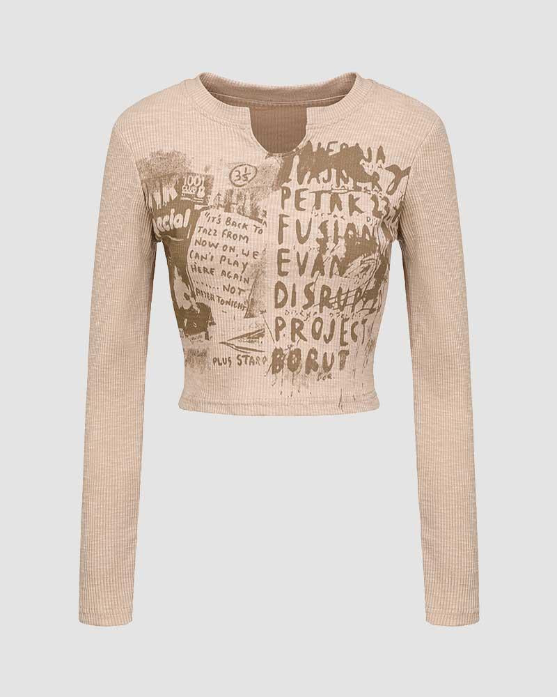 Cropped Distressed Crop Top