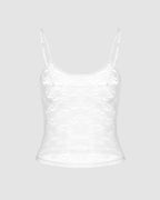 Strappy Sheer Cami Top with Lace Details