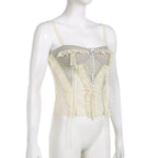 Strappy Open-Back Ruffled Cami Top