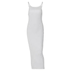 Strappy Open-Back Midi Dress with a Split Detail