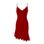 V-Neck Strappy Open-Back Dress