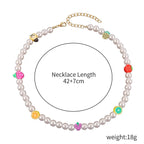 Pearl-Detail Chain-Detail Necklace