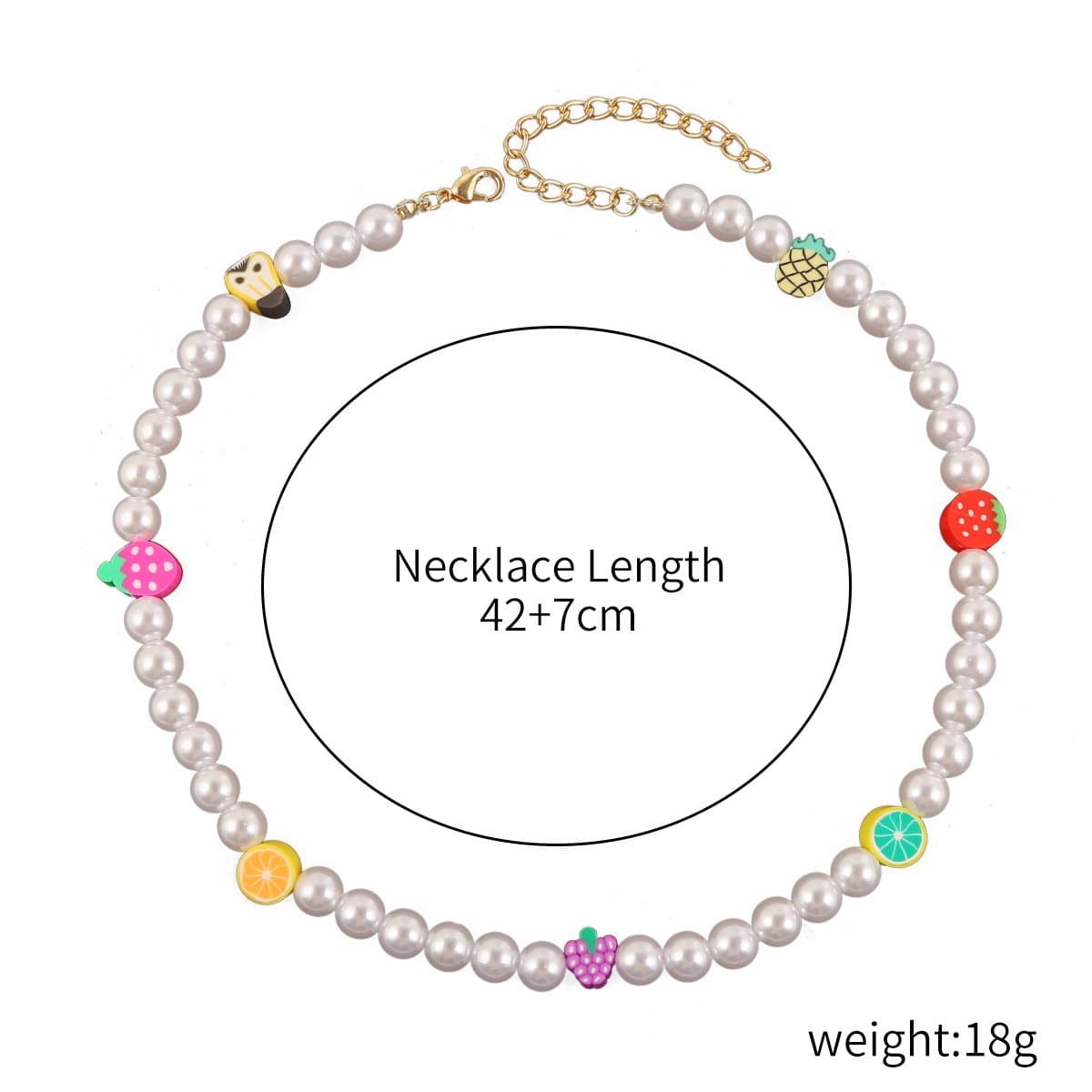 Pearl-Detail Chain-Detail Necklace