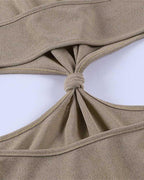 Cutout Dress with a Halter Neck