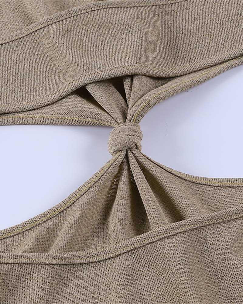 Cutout Dress with a Halter Neck