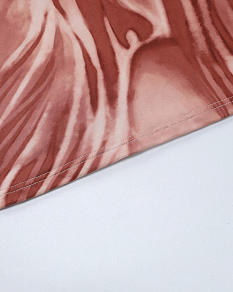 Satin Long-Sleeve Maxi Dress