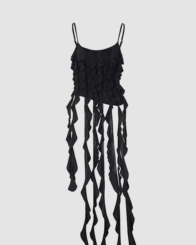 Strappy Ruffled Cami Top