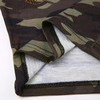 Camo-Print Strappy Cropped Cami Top with a Scoop Neck