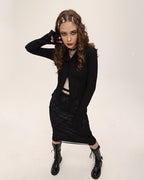 Knit Collared Long-Sleeve Shirt