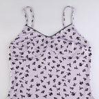 Printed Strappy Ruffled Dress with an Open Back