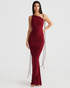 Tie-Strap Layered Seamless Maxi Dress