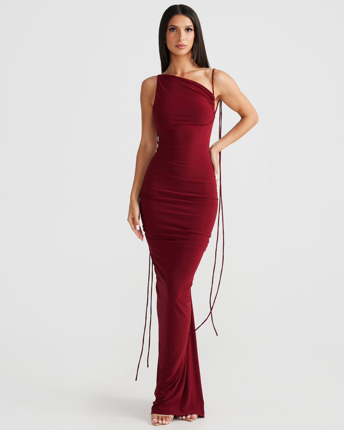 Tie-Strap Layered Seamless Maxi Dress