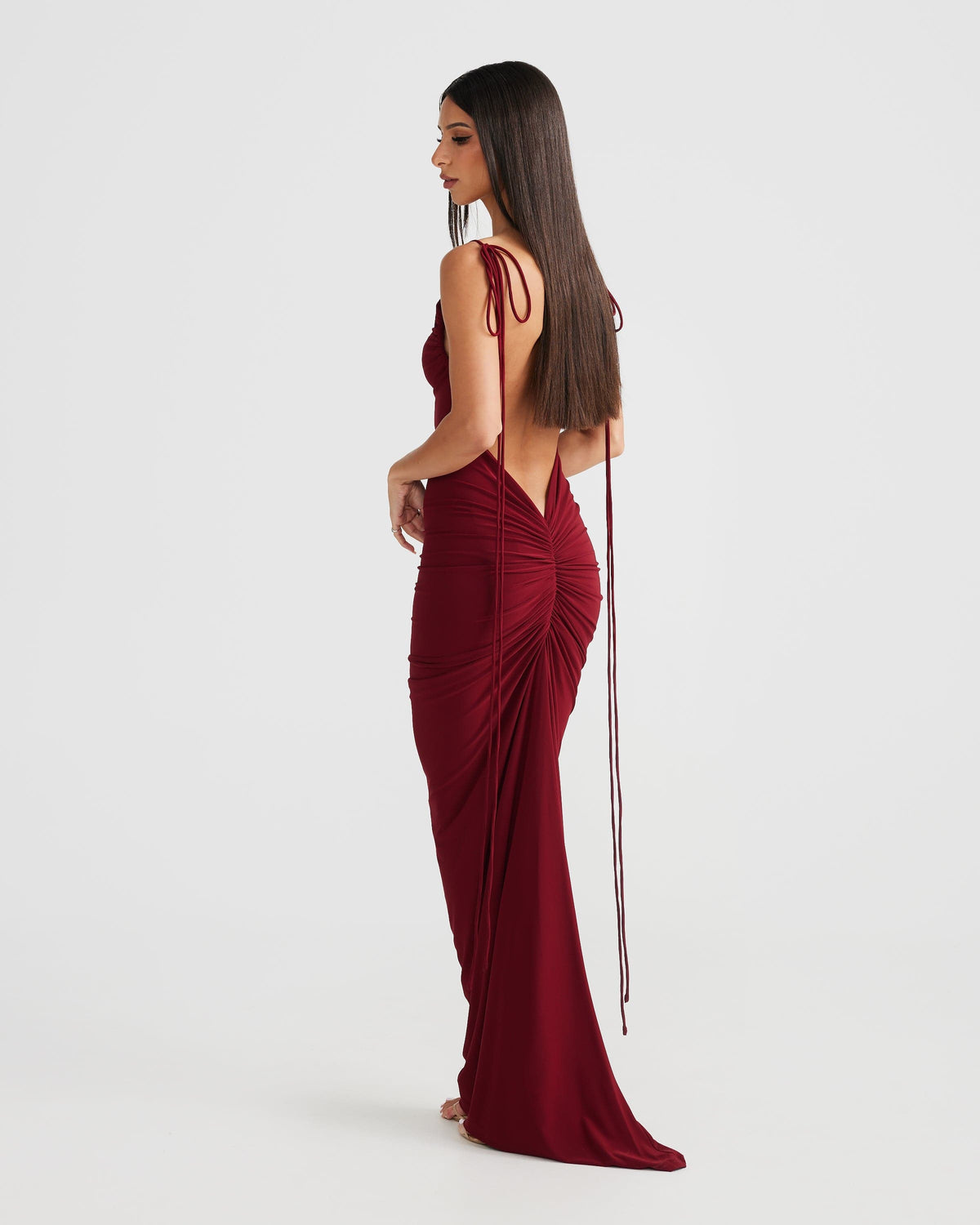 Tie-Strap Layered Seamless Maxi Dress