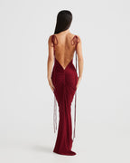 Tie-Strap Layered Seamless Maxi Dress