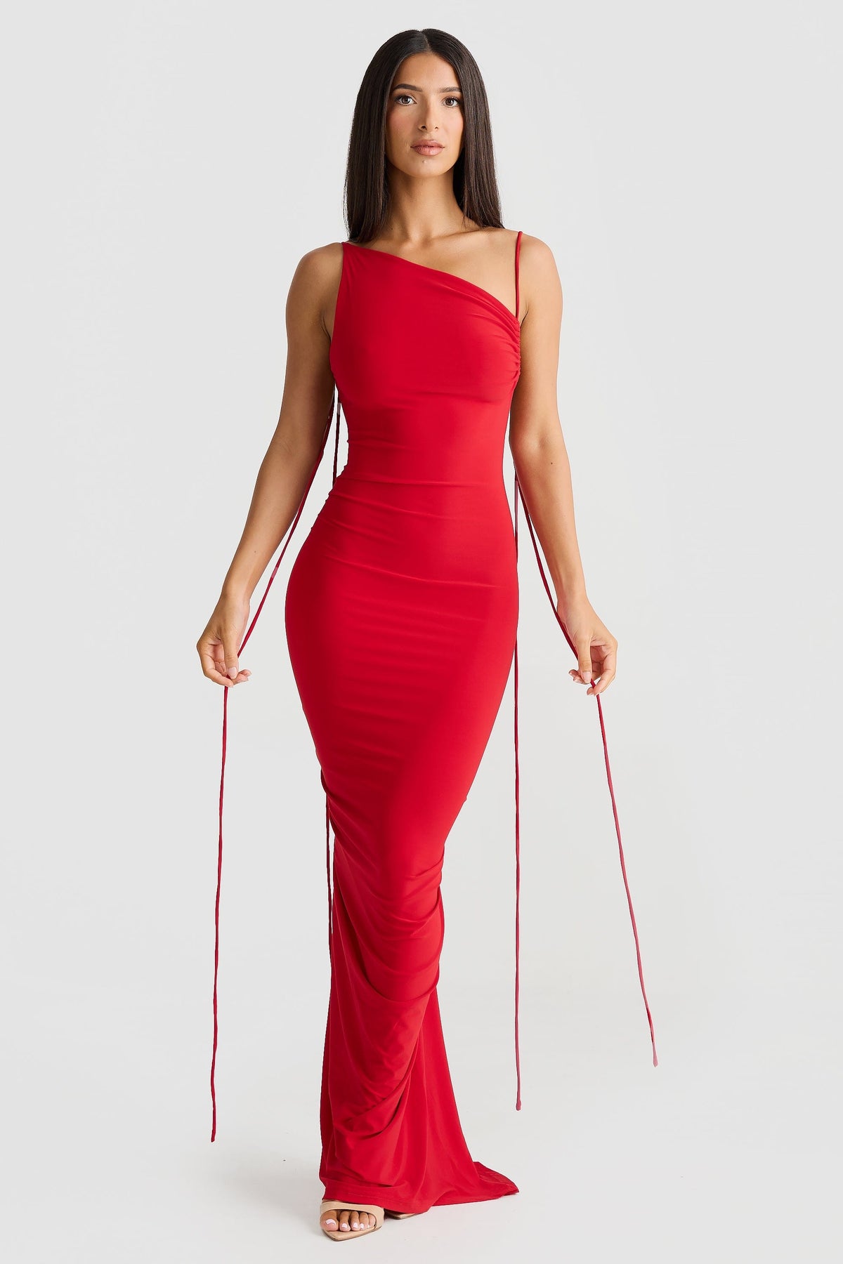 Tie-Strap Layered Seamless Maxi Dress