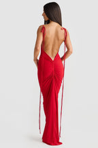Tie-Strap Layered Seamless Maxi Dress