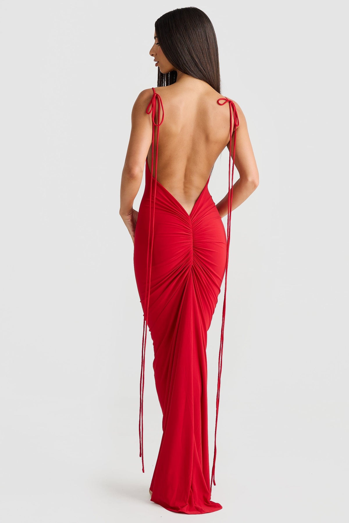 Tie-Strap Layered Seamless Maxi Dress