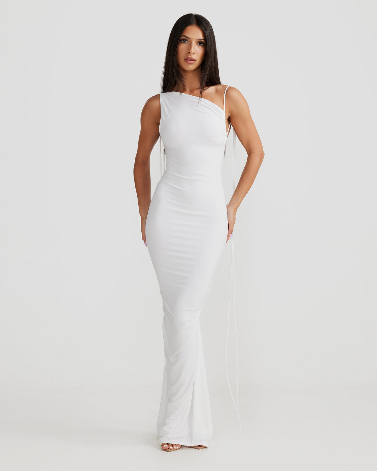 Tie-Strap Layered Seamless Maxi Dress
