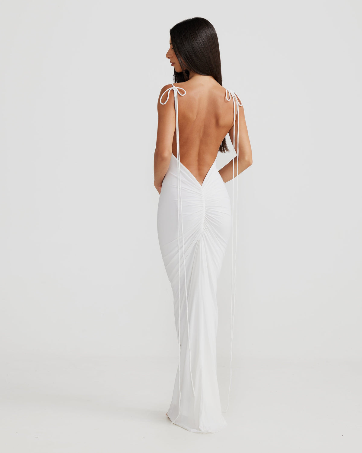 Tie-Strap Layered Seamless Maxi Dress