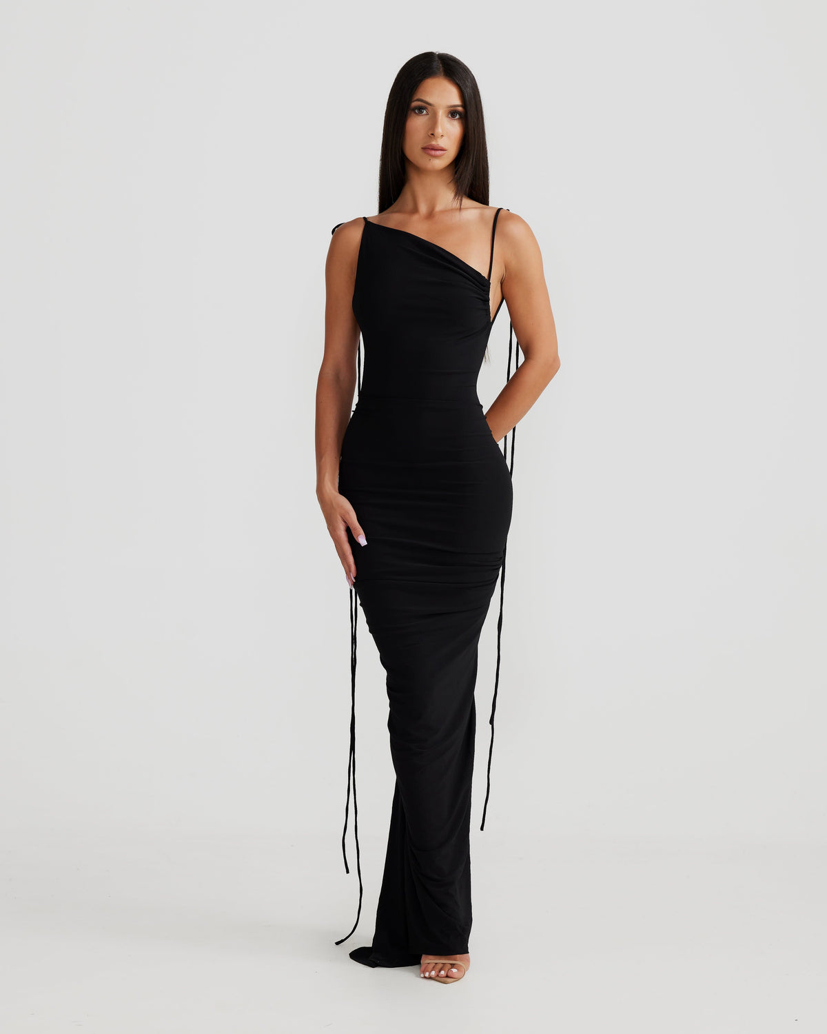 Tie-Strap Layered Seamless Maxi Dress