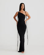 Tie-Strap Layered Seamless Maxi Dress