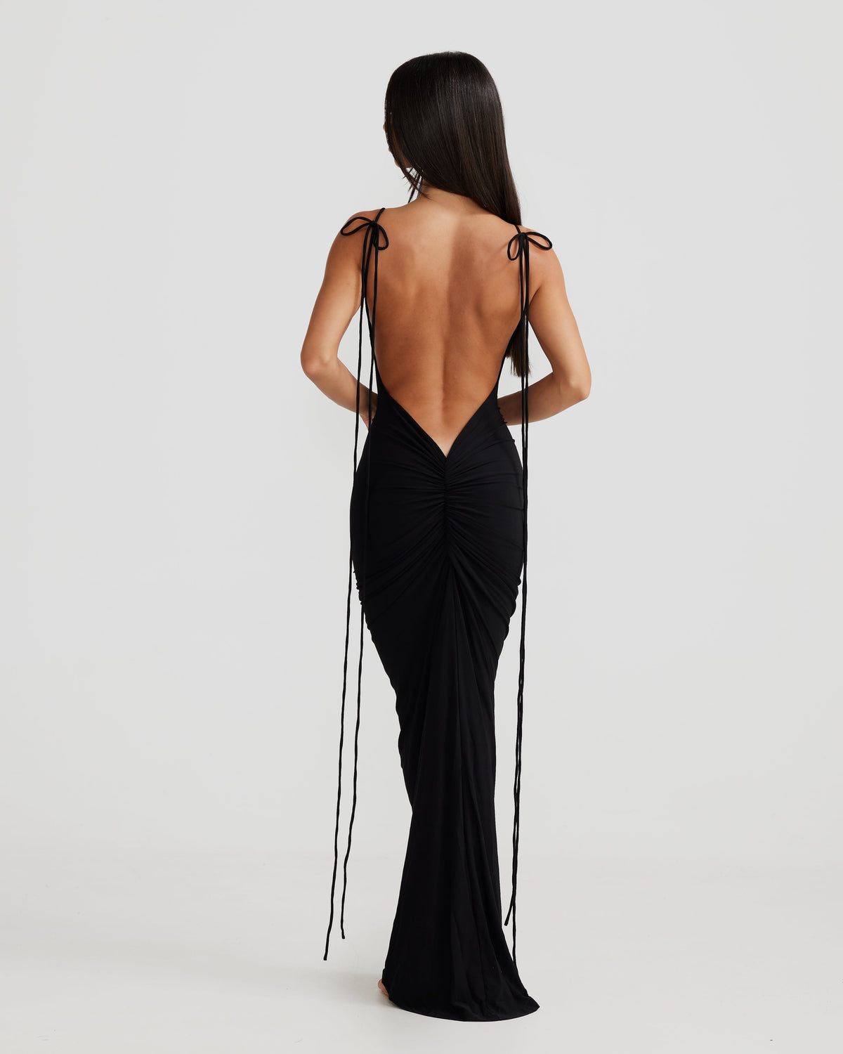 Tie-Strap Layered Seamless Maxi Dress