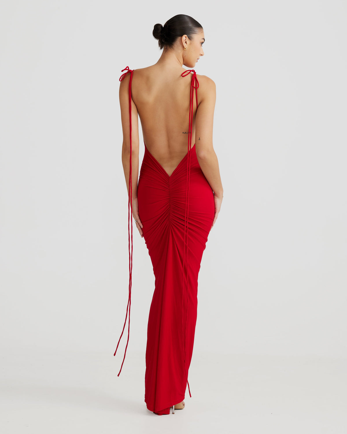 Tie-Strap Layered Seamless Maxi Dress