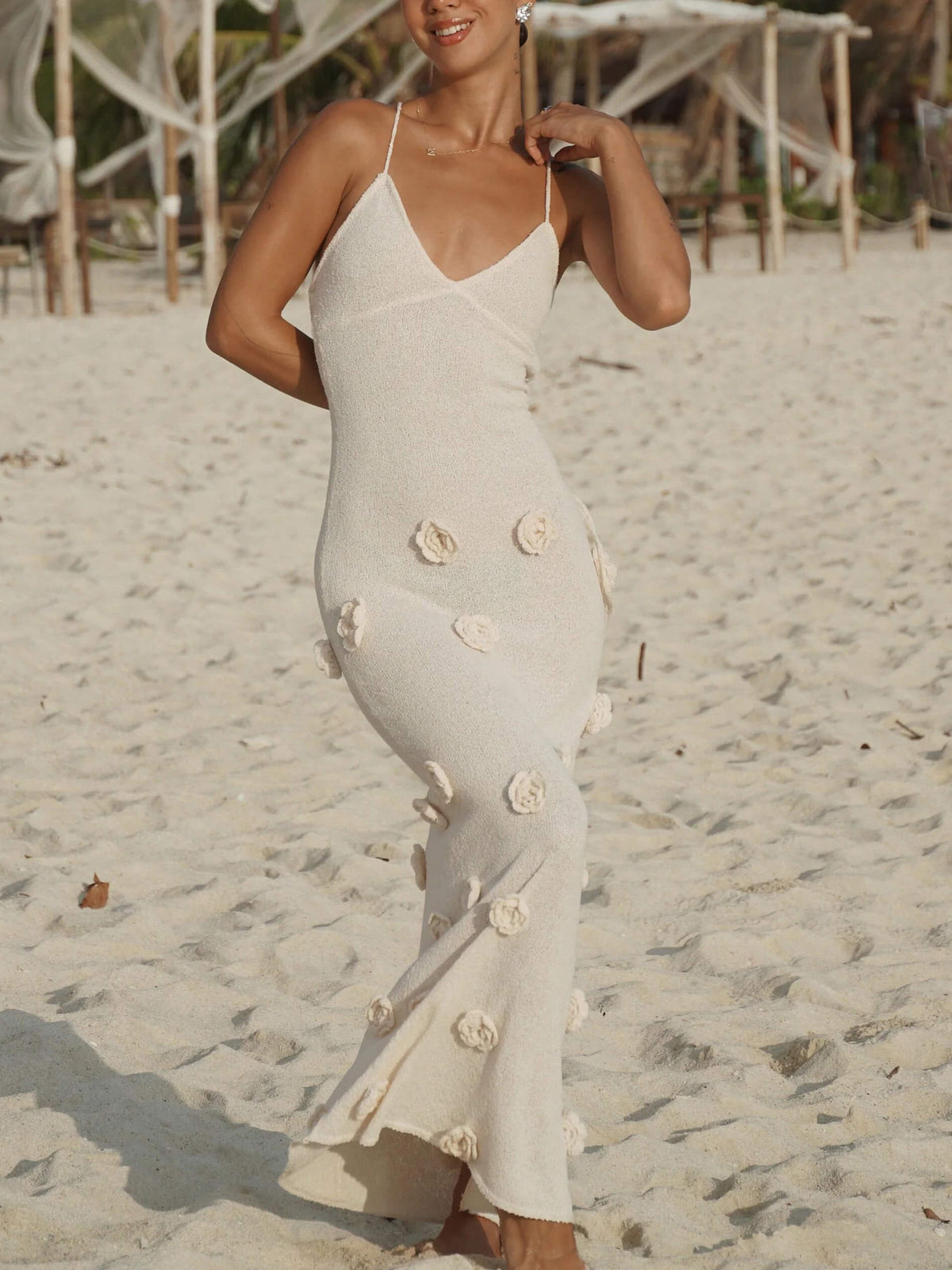 Floral Knit Midi Dress