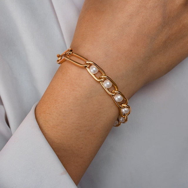 Nina Simulated-Pearl Alloy Bracelets
