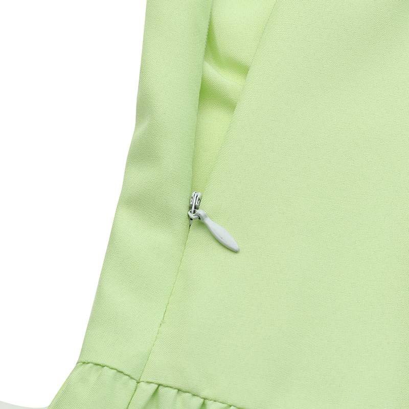 A-Line Sleeveless Midi Dress with Ruffle Details