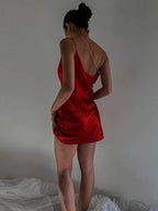 Strappy Open-Back Chain-Detail Mini Dress