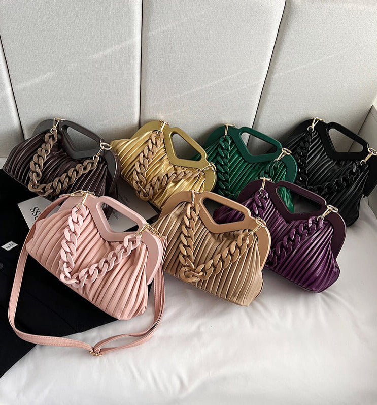 Chain-Detail Convertible Rebecca Bag