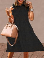 Relaxed-Fit Sleeveless Dress with Ruffle Details