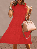 Relaxed-Fit Sleeveless Dress with Ruffle Details