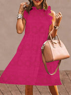 Relaxed-Fit Sleeveless Dress with Ruffle Details