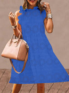 Relaxed-Fit Sleeveless Dress with Ruffle Details