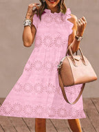 Relaxed-Fit Sleeveless Dress with Ruffle Details