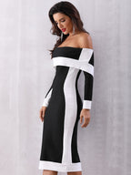 Bodycon Zip-Detail Long-Sleeve Dress