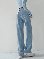 Seam Detail Washed Boyfriend Jeans Jeans