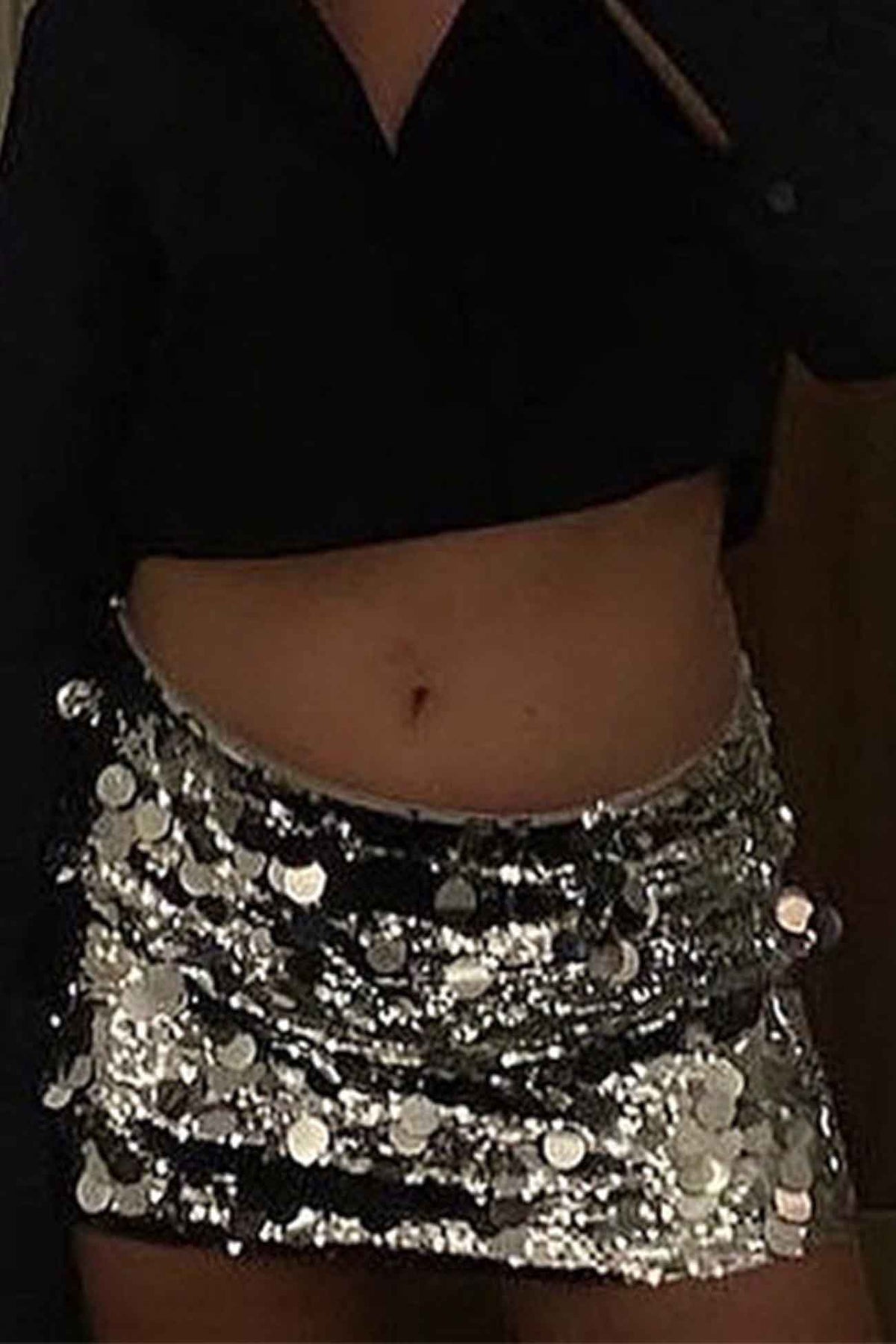 Mini Skirt with Sequin Detail