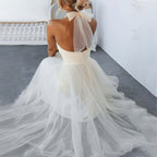 Mesh Sleeveless Dress with a Halter Neck
