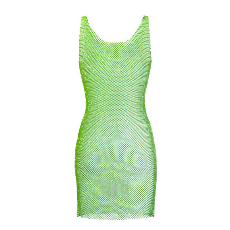 Glitter Sheer Mini Dress