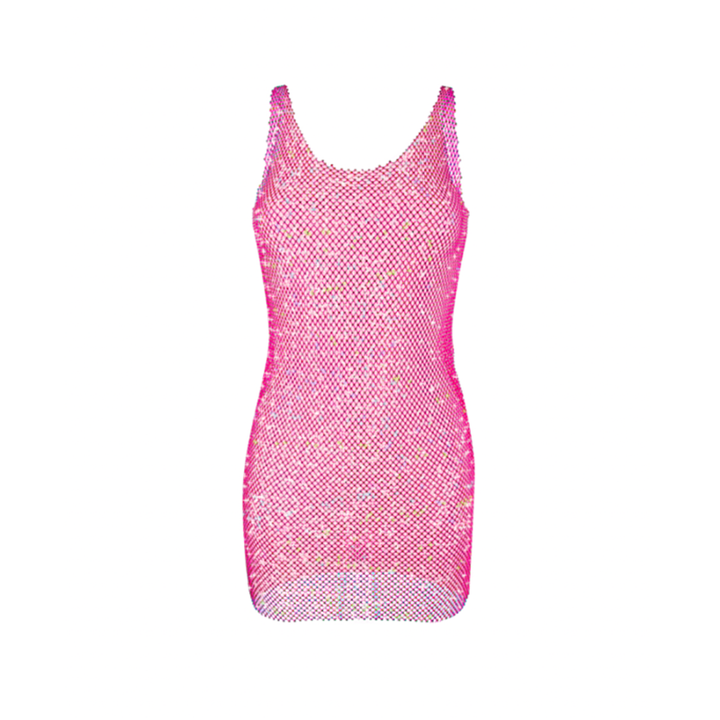 Glitter Sheer Mini Dress
