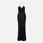 Off-Shoulder Maxi Dress with a Split Detail