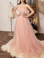 Sequined Mesh Dress with Feather Details