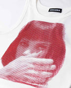 Printed Cropped Sleeveless Tank Top