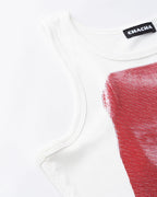 Printed Cropped Sleeveless Tank Top